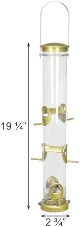 Aspects Small Seed Tube Feeder in Blue Size: Large, Finish: Antique Brass
