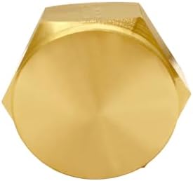 Uenede 8PCS Brass 3/4" GHT Female Garden Hose End Cap Hex Plug with Gaskets Spigot Plugs Caps Fittings (Pack of 2)
