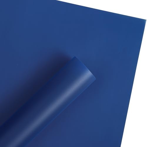 RUSPEPA 20 Sheets Flower Wrapping Paper, Pure Royal Blue Waterproof Floral Bouquet Wrapping Paper, Florist Supplies Packaging for Birthday, Wedding, Father's Day, Graduation, DIY Crafts, 22.4" x 22.4"