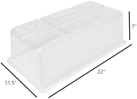 SUNPACK Sundome Plastic Multi-Vented Humidity Dome, Clear, 7" (Pack of 5) - Ideal for Greenhouses or Indoor Gardening, Able to Adjust Humidity with Vents