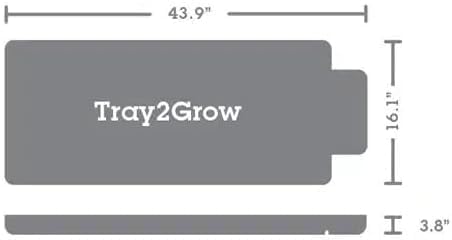Tray2Grow System - Standard Tray2Grow with No Tank - Self-Watering, Gravity-Fed Hydroponic Indoor System, Black