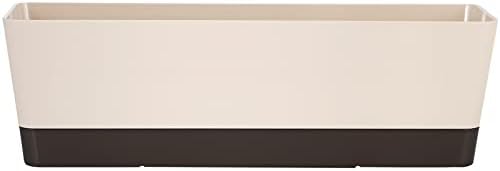 Skelang 3 Pcs Rectangular Plant Pot, 16.7" Flower Planter Box, Windowsill Container for Succulent, Herbs, Vegetable