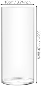Acrylic Flower Vase Cylinder, 11.81" Tall Clear Plastic Vase for Centerpieces - Shatterproof Wedding, Event & Home Decor Vase, 3.94"X11.81" Tall Round - Clear