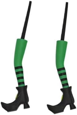 Gothic Witch Legs Plant Stakes, 3D Printed Plastic Garden Decor 2Pcs, Green