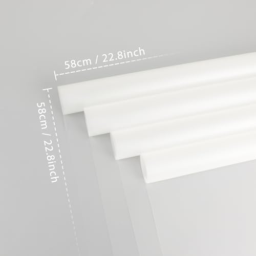NESCCI 20 Sheet Flower Wrapping Paper (Misty Transparent White)
