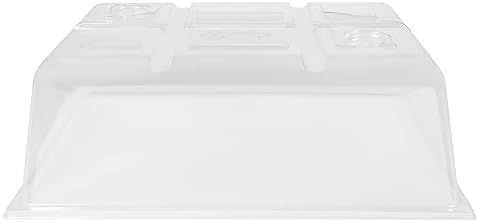 SUNPACK Sundome Plastic Multi-Vented Humidity Dome, Clear, 7" (Pack of 5) - Ideal for Greenhouses or Indoor Gardening, Able to Adjust Humidity with Vents
