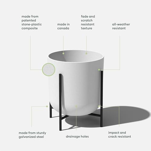 Veradek Mason Series Raised Lima Planter - Round Planter with Stand