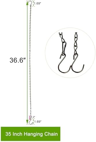 Chain for Hanging Plants,35 Inch Silver Hanging Chain(Silver, 35 Inch-2PCS)