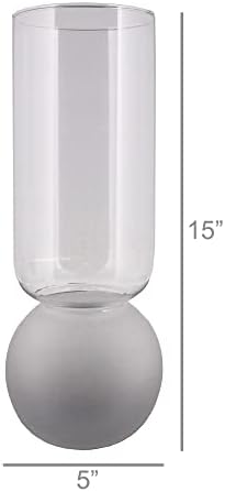 Amaryllis Bulb Vase, Extra Wide Frosted Base, 1-Count, Fits Bulb 3" to 4"