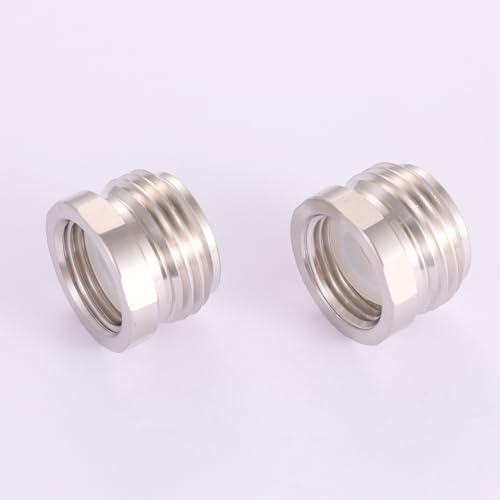 3/4 "GHT male x 1/2" NPT female connector (304 stainless steel), lead-free，brass tube to garden Hose connector connection, Hose Coupler Water Hose Adapter, garden hose adapter 2pcs
