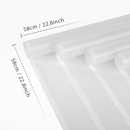 FUHITIM 20 Sheets Flower Wrapping Paper (Translucent White)