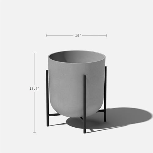 Veradek Mason Series Raised Lima Planter - Round Planter with Stand