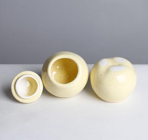 Ceramic Scented Candles Holder with Lid, Pear-Shape Design Decorative Home