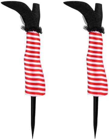 Halloween Witch Legs Yard Stakes Halloween Decorations, 2 Pack Wicked Witch Legs, Funny Upside Down Witches Legs Decorations, for Front Yard, Lawn & Garden, Style-B