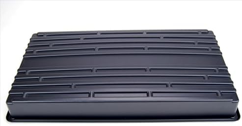 Living Whole Foods 20 Pack of Durable Black Plastic Growing Trays (Without Drain Holes) 21" X 11" X 2" - Flowers, Seedlings, Plants, Wheatgrass, Microgreens & More