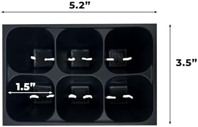 Seed Starter Trays, 144 Cells (24 Trays - 6 Cells Per Tray) + Plant Stakes