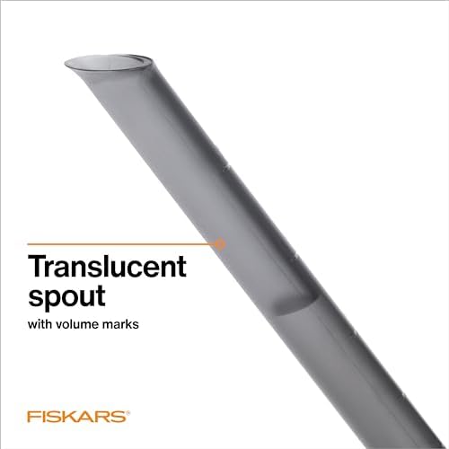 Fiskars Indoor Watering Can,Long Reach Spout for Precision Hydration on House Plants,Flowers&Garden,Anti-Drip Nozzle with Translucent Volume Markings,Ergonomic Recycled Plastic Body,40 oz,(Pack of 4)