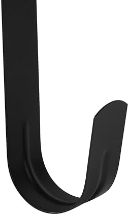 Slim Over The Door Wreath Hanger for Front Door, 12" Black 1 Pack