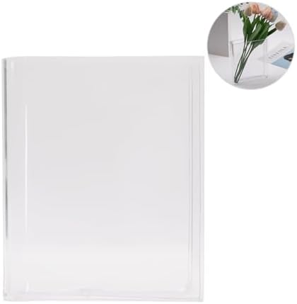 Wordless Clear Acrylic Book-Shaped Flower Vase Desk Bookshelf Decor
