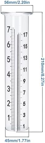 7inch Glass Rain Gauge Replacement Tubes for Yard Garden Outdoor