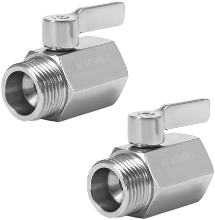 M MINGLE Garden Hose Quick Connect Fittings, Garden Hose Shut Off Valve