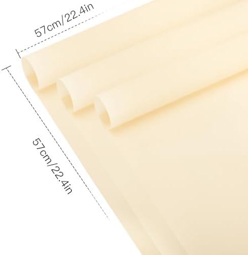WRAPAHOLIC 20 Sheets Flower Wrapping Paper - 22.4 x 22.4 inch Pure Cream Yellow Color Water-Resistant Floral Bouquet Wrapping Paper, Florist Supplies Packaging for Fall Wedding Birthday Gift DIY