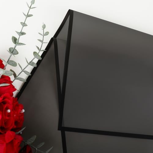 20 Sheet Flower Wrapping Paper-Waterproof Bouquet Paper (Translucent Black)