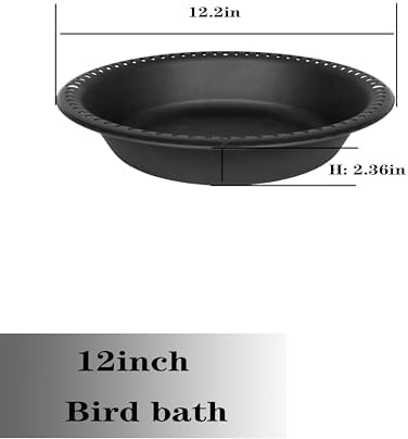 Hanging Bird Bath Bird Feeder 12 inch, 2 Pack Birdbath Tray for Garden Yard Outside, Brown