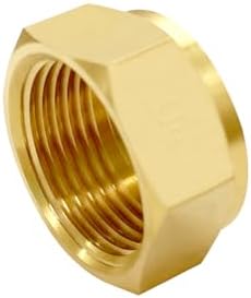 Uenede 8PCS Brass 3/4" GHT Female Garden Hose End Cap Hex Plug with Gaskets Spigot Plugs Caps Fittings (Pack of 2)