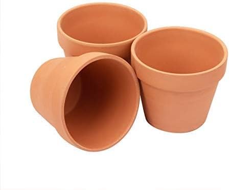 [26 Pack] 4" Terracotta Planter Pots with Drainage Hole - Clay, Ceramic, Cactus, Flower & Succulent Nursery Pots for