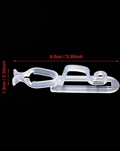 Tatuo 100 Pack Christmas Light Clips for C7 C9 Bulbs Shingle Gutter, Clear