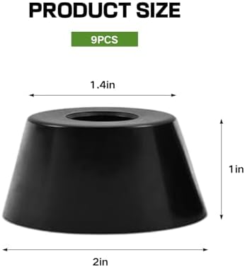 9 Pack Plant Pot Feet, Pot Risers for Outdoor Planters, Rubber Pot Lifters
