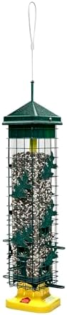 Squirrel Solution200 Squirrel-proof Bird Feeder w/6 Feeding Ports, 3.4-pound Seed Capacity, Free Seed Funnel