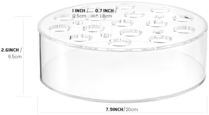 2PACK Large Clear Acrylic Flower Vases with 21 Holes, 8” Round Short Centerpiece Vase for Table Decor Wedding Birthday Home DecorationAcrylic Vase with Holes