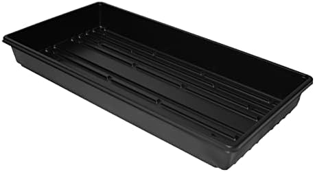 Living Whole Foods 20 Pack of Durable Black Plastic Growing Trays (Without Drain Holes) 21" X 11" X 2" - Flowers, Seedlings, Plants, Wheatgrass, Microgreens & More