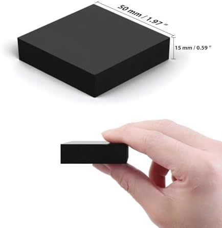 6 Pack Large 2" Wide x 0.6" Solid Square Rubber Pot Risers