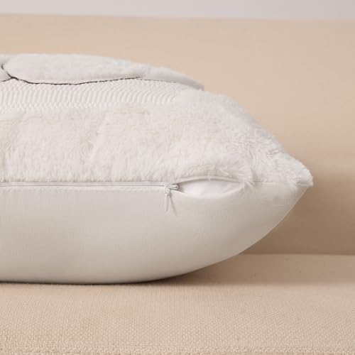 Allorry Fall Pillow Covers 18x18 Cream White Pumpkin Leaves Home Decor21D18