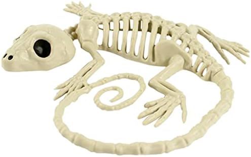 1Pcs Halloween Skeleton Bones Gecko Plastic Gecko Skeleton Model for Halloween Decoration Terror Scary Props