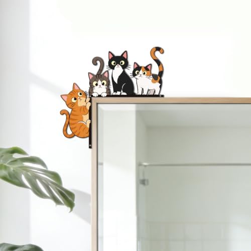 CUTHOLLOW Cat Door Topper Sign Wall Art Decor