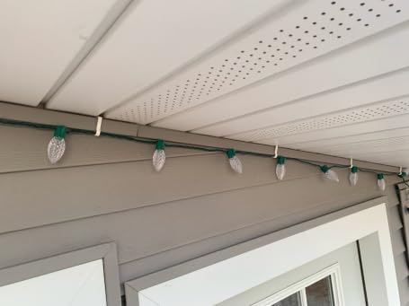 – Made in USA Weather-Resistant Christmas Light Hangers | Secure Snap-On Locking Tab, Tool-Free Installation