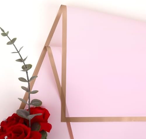 20 Sheet Flower Wrapping Paper-Waterproof Bouquet Paper (Pastel pink)