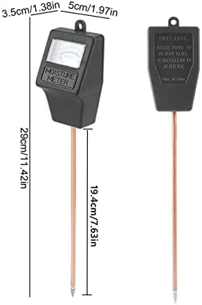 Soil Moisture Meter,Plant Hygrometer Moisture Sensor Plant Water Monitor for Potted Plants,Garden,Farm, Lawn(No Battery Needed)-Black