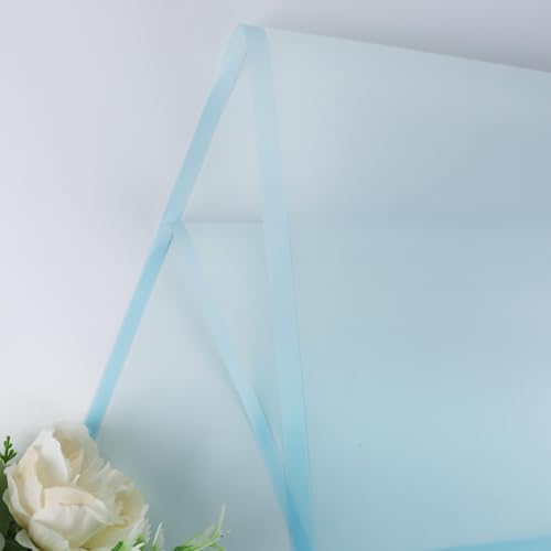 NESCCI 20 Sheet Flower Wrapping Paper (Translucent Light Blue)