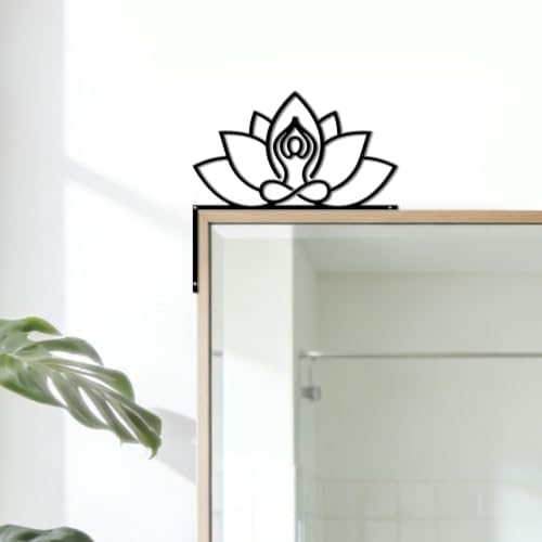 CUTHOLLOW Yoga Lotus Door Topper Sign Wall Art Decor