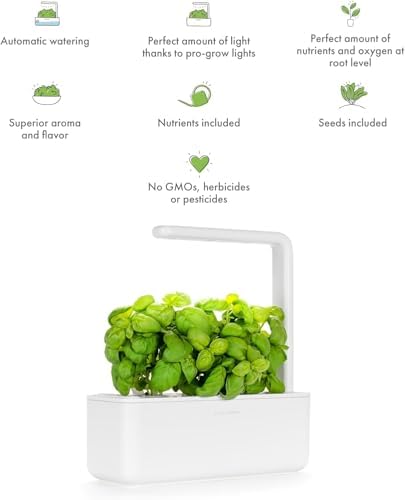Click & Grow Smart Garden 3 Indoor Herb Garden Kit with Grow Light, Sage