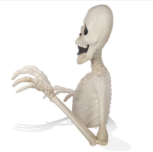BOO BOX 35" Groundbreaking Skeleton - Outdoor Halloween Decorations for Porch or Yard