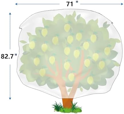 Homimp Plant Covers Freeze Protection, 2 Pack Frost Covers with Zipper Drawstring (71" x 82.7") Plant Protection Cover Bags for Outdoor Winter Frost Cold Weather Shrubs Trees Jacket Covers,Green