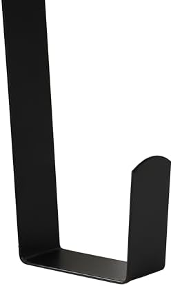 Slim Over The Door Wreath Hanger for Front Door, 12" Black 1 Pack