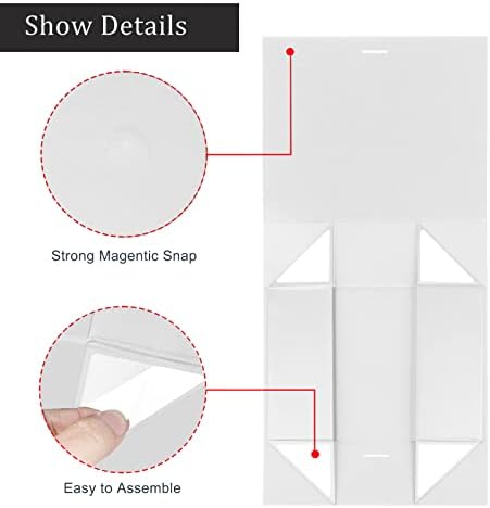 DaiJoob Large White Gift Box with Lid for Presents 13x9x4 Inches