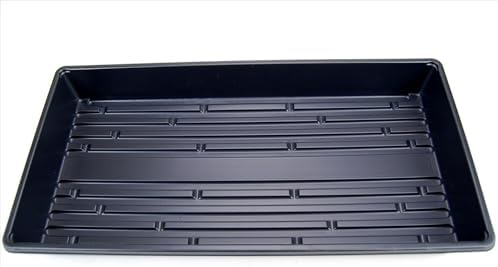 Living Whole Foods 20 Pack of Durable Black Plastic Growing Trays (Without Drain Holes) 21" X 11" X 2" - Flowers, Seedlings, Plants, Wheatgrass, Microgreens & More
